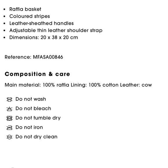 Maje Mini Striped Raffia Basket Bag - Casino Multicolor - NWT $385 MSRP - Picture 9 of 9